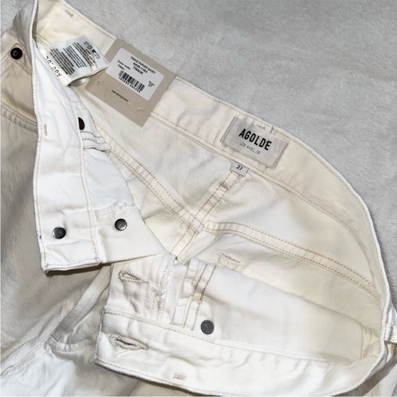 NWT Agolde Parker Short Vintage Cut-Off Short in Tissue - Picture 4 of 4